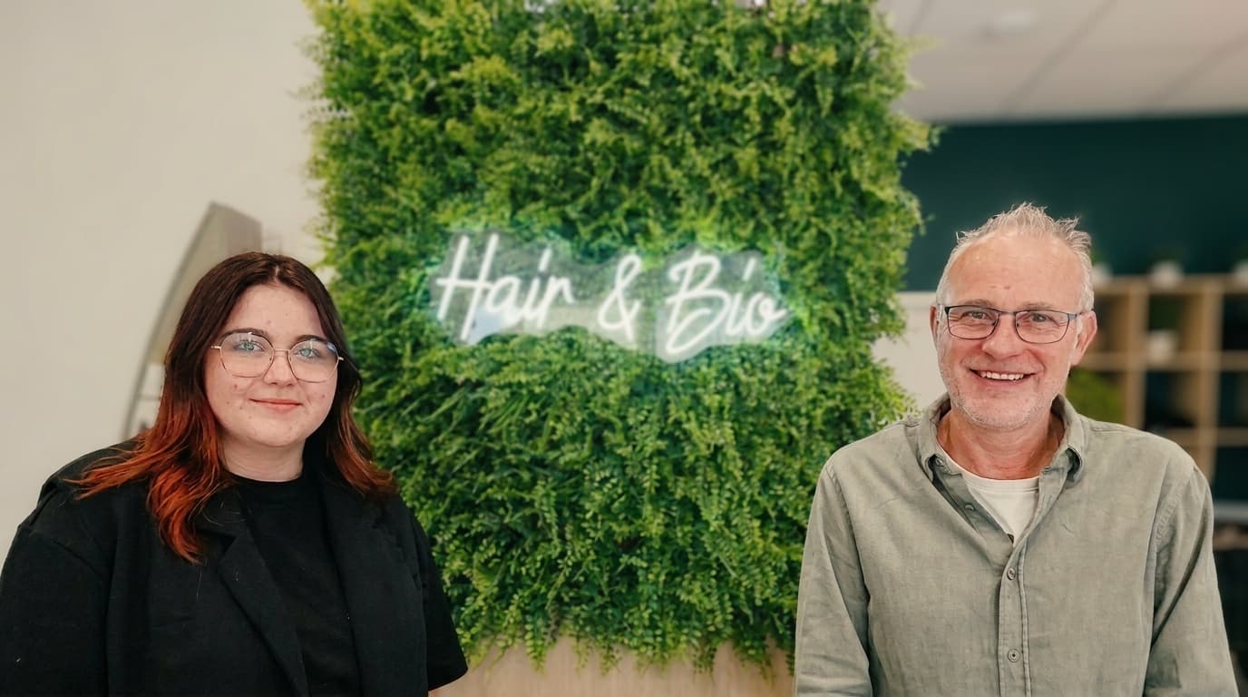Laurent et Léa au salon Hair et Bio à Vitré